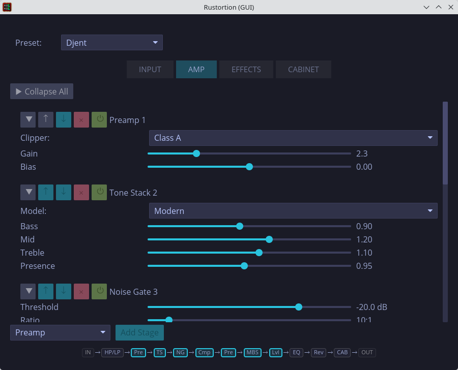 Rustortion screenshot