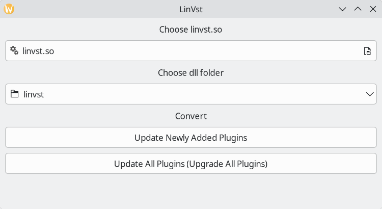 linvstconvert main window linvstconvert main window
